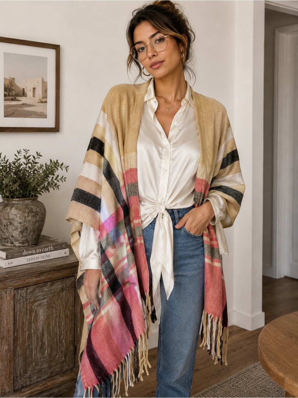 Woolrich plaid blanket wrap shawl